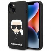 Karl Lagerfeld iPhone 14 Skal Magsafe Silicone Karl`s Head - Svart