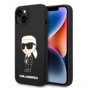 Karl Lagerfeld Magsafe iPhone 14 Skal Ikonik Silicone - Svart