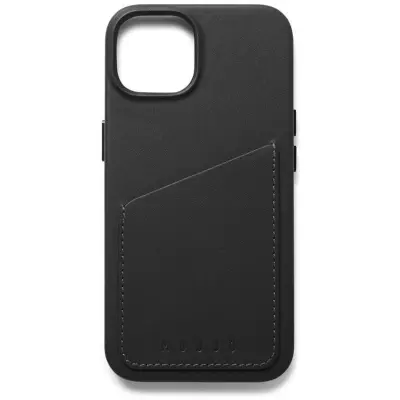 Mujjo Full Leather Wallet Case (iPhone 14) - Blå