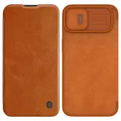 Nillkin iPhone 14 Plånboksfodral QinPro Läder - Brun