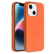 QIALINO iPhone 14 Mobilskal MagSafe Äkta Läder - Orange