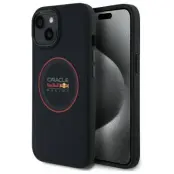 Red Bull iPhone 14 Mobilskal MagSafe Leather Red Ring Marinblå