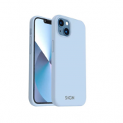 SiGN iPhone 14 Skal Liquid Silicone - Safir blå