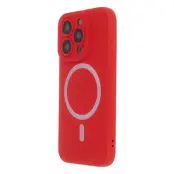 Tecto Shield iPhone 14 Mobilskal Magsafe Soft Silikon - Röd