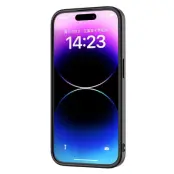 ABEEL iPhone 15 Plus Fodral Leopard Textur Röd PU Läder TPU PC