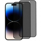 BOOM [2-Pack] iPhone 15 Plus Härdat Glas Skärmskydd Privacy - Svart