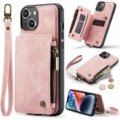 Caseme iPhone 15 Plus Mobilskal Korthållare C20 - Rosa