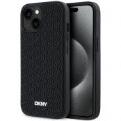 DKNY iPhone 15 Plus Mobilskal 3D Rubber Repeat Pattern - Svart