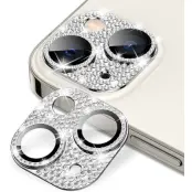 Enkay Rhinestone Camera Glass (iPhone 15/15 Plus) - Svart