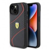 Ferrari iPhone 15 Mobilskal Twist Metal Logo - Svart