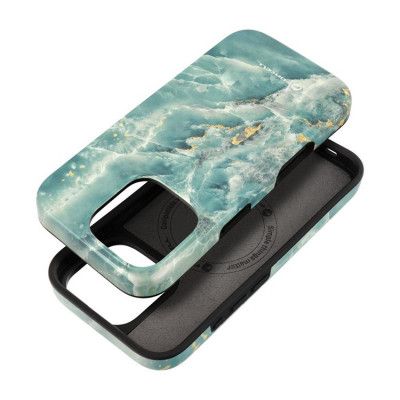 Forcell Mobilskal till iPhone 16 Plus MagSafe Mirage - Grön Marble