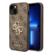 Guess iPhone 15 Plus Mobilskal Big Metall Logo - Brun