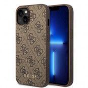 Guess iPhone 15 Plus Mobilskal Metall Gold Logo - Brun