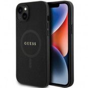 Guess iPhone 15 Plus Mobilskal Magsafe Saffiano - Svart