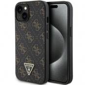 Guess iPhone 15/14 Plus Mobilskal Triangle Metall Logo - Svart