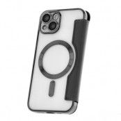 iPhone 15 Plus fodral Smart Chrome Mag svart