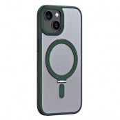 iPhone 15 Plus Mobilskal Magsafe Kickstand - Grön