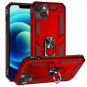 iPhone 15 Plus Mobilskal med Kickstand - Röd