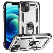 iPhone 15 Plus Mobilskal med Kickstand - Silver