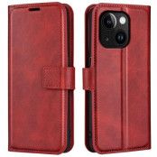 iPhone 15 Plus Plånboksfodral Calf Flip Folio - Röd