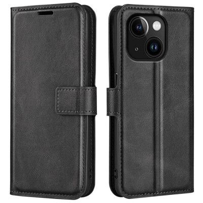 iPhone 15 Plus Plånboksfodral Calf Flip Folio - Svart