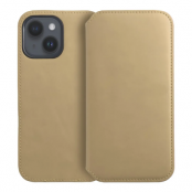 iPhone 15 Plus Plånboksfodral Dual Pocket - Guld