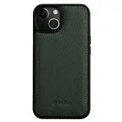 MELKCO iPhone 15 Plus Fodral Äkta Läder + PC Baksida Grön