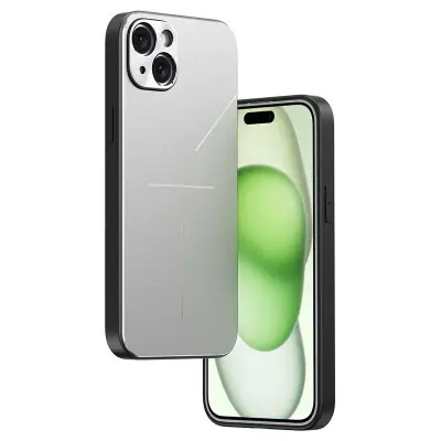 R-JUST RJ-52 iPhone 15 Plus Skal Aluminium + TPU Stötabsorberande Silver