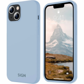 SiGN iPhone 15 Plus Mobilskal Liquid Silikon - Ljusblå