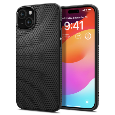 Spigen Mobilskal till iPhone 15 Plus Liquid Air - Matte Svart