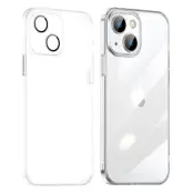 SULADA Crystal Steel TPU+Härdat Glas Skal för iPhone 15 Plus Transparent