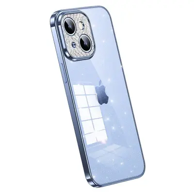 SULADA XingZuan iPhone 15 Plus Skal Glitter Rhinestones Blå
