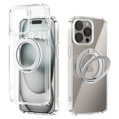 ABEEL Q-LUCK iPhone 15 Pro Max Skal Shockproof Silver