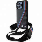 BMW iPhone 15 Pro Max Halsbandsskal M Edition Carbon Tricolor