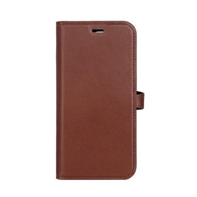 BUFFALO äkta läder iPhone 15 Pro Max Plånboksfodral 3 Kort Magsafe - Brun