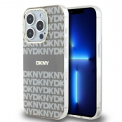 DKNY iPhone 15 Pro Max Mobilskal Magsafe IML Mono & Stripe - Beige