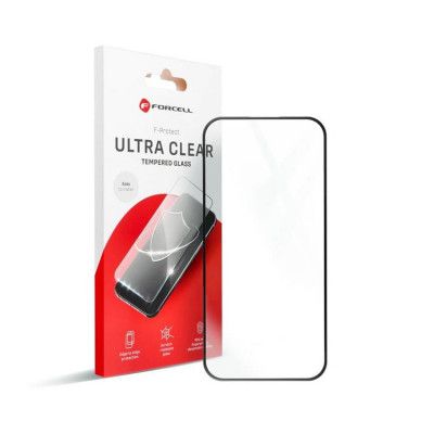 Forcell iPhone 15 Pro Max Härdat Glas Skärmskydd Ultra Clear - Svart