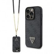 Guess iPhone 15 Pro Max Mobilskal Crossbody Metall Logo