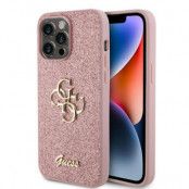 Guess iPhone 15 Pro Max Mobilskal Glitter Script Big - Rosa