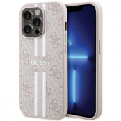 Guess iPhone 15 Pro Max Mobilskal Magsafe Printed Stripes - Rosa