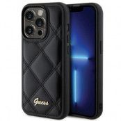 Guess iPhone 15 Pro Max Mobilskal Quilted Metal Logo - Svart