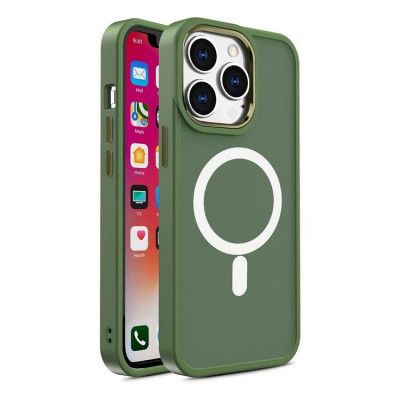 Mobilskal till iPhone 15 Plus MagSafe Magnetic Matte - Grön