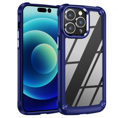 iPhone 15 Pro Max Mobilskal Elektropläterat - Blå