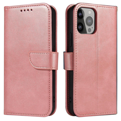 iPhone 15 Pro Max Plånboksfodral Magnet Stativ - Rosa