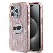 Karl Lagerfeld iPhone 15 Pro Max Mobilskal IML Choupette Head - Rosa