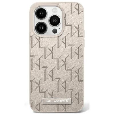 Karl Lagerfeld Mobilskal till iPhone 16 MagSafe Hot Stamp - Beige