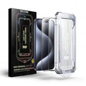 LIVSTIDSGARANTI - BOOM iPhone 15 Pro Max Härdat Glas Skärmskydd - 2 Pack