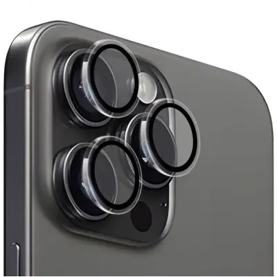 Mobile Origin Easy Lens Guards (iPhone 15 Pro/15 Pro Max) - Svart