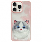 Nimmy iPhone 15 Pro Max Mobilskal Big Eyed Pet 2.0 Cat - Rosa