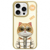 Nimmy iPhone 15 Pro Max Mobilskal Cool & Cute 2.0 Cat - Khaki